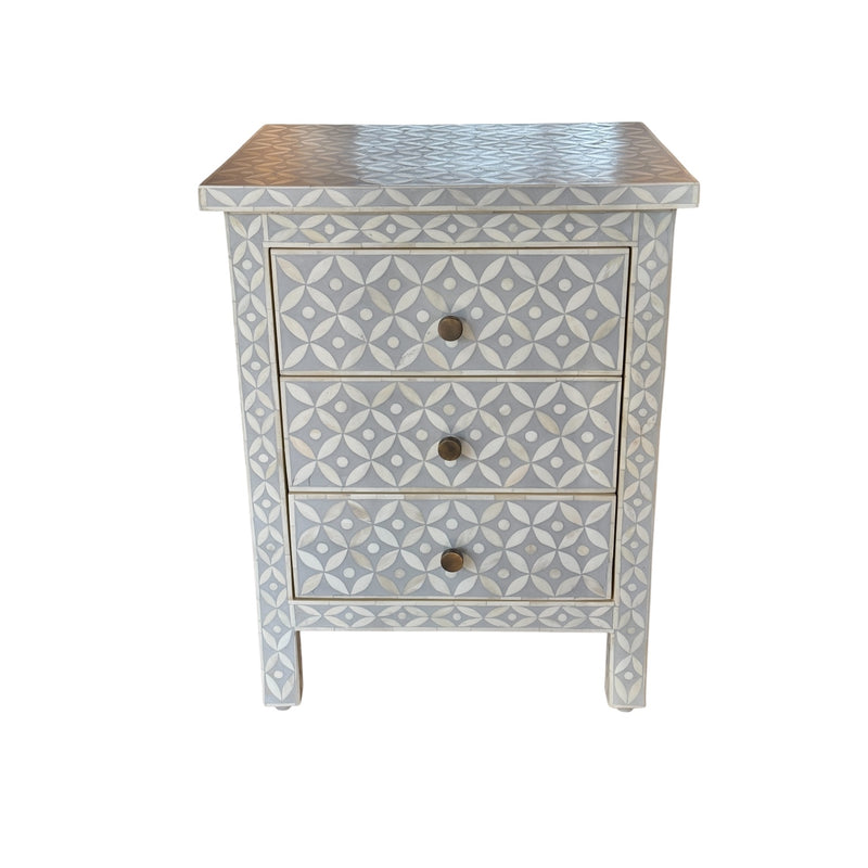 Salma Mosaic Inlay 3-Drawer Side Table by RH