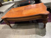British Colonial Rectangular Raffia Coffee Table (AS IS)