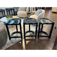 Set of Three  Black Bar Stools by Noir