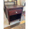 Solid Mahogany Side Table w/ Glass Handle - AS IS