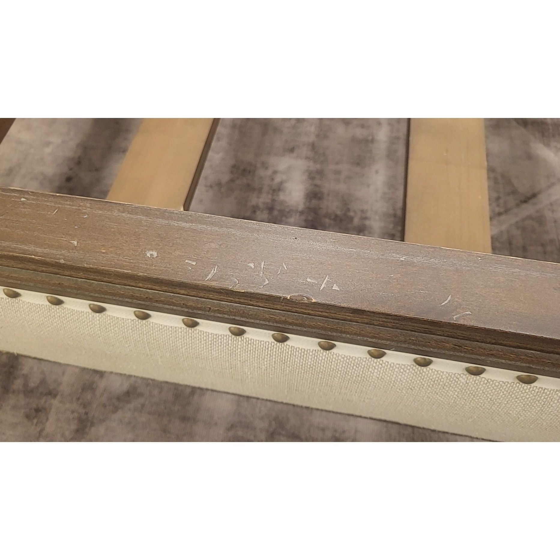 California King-Sized Maison Nailhead Upholstered Bed Frame by RH