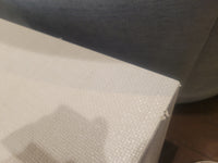 White Grasscloth 4-ft Rectangular Coffee Table (AS IS)