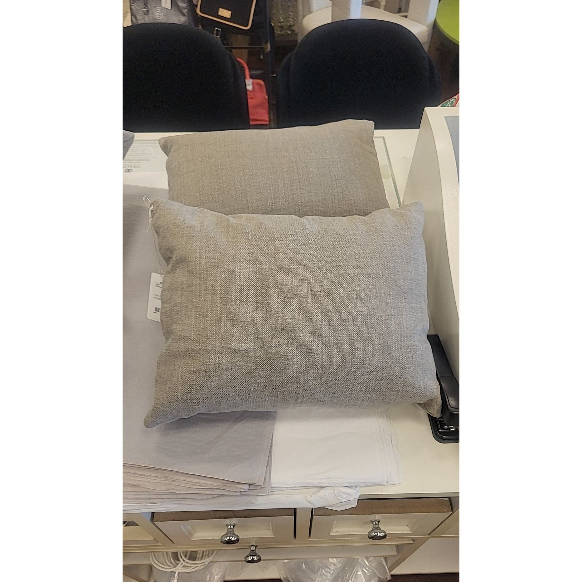 PAIR of Gray Accent Pillows
