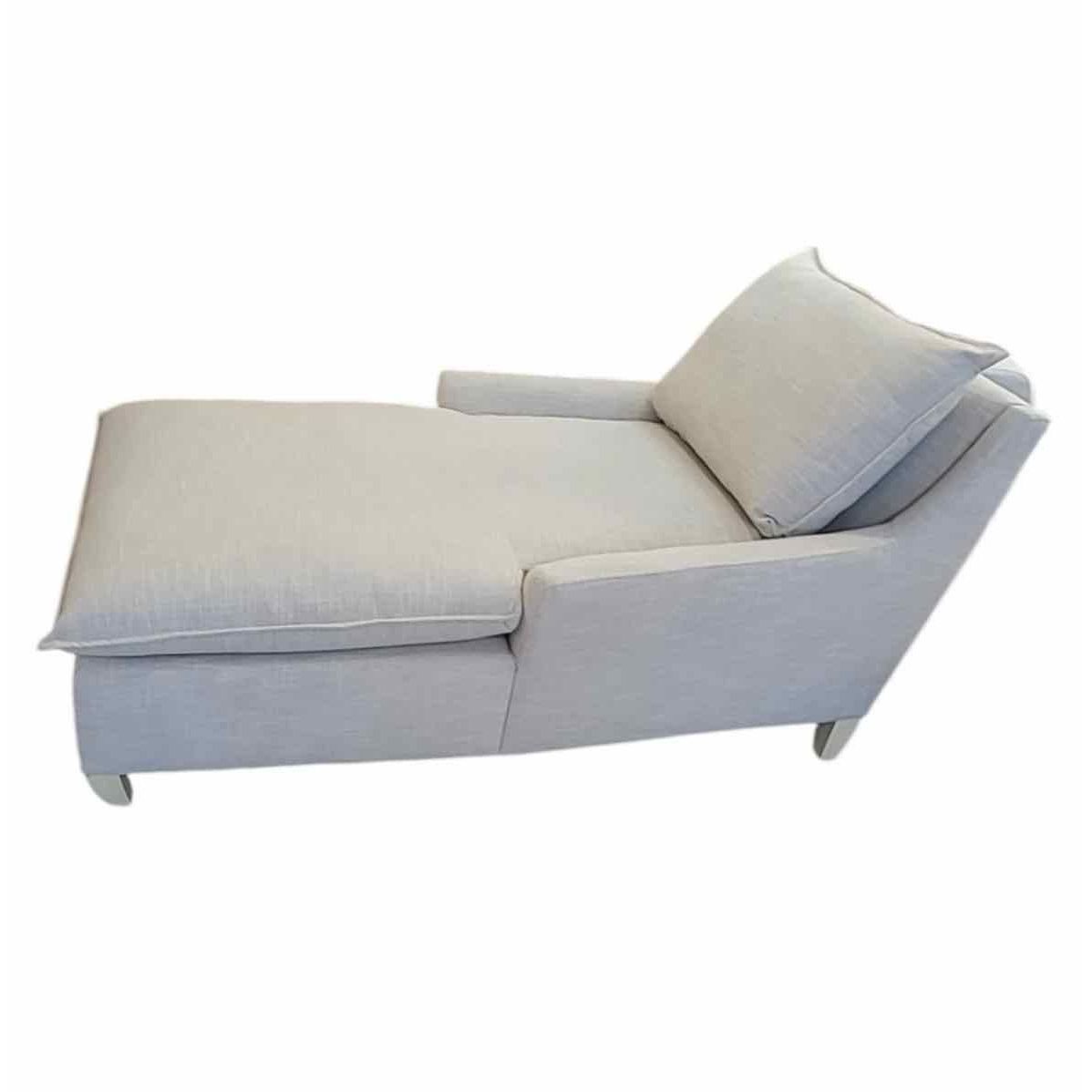 Cream Linen Chaise by West Elm