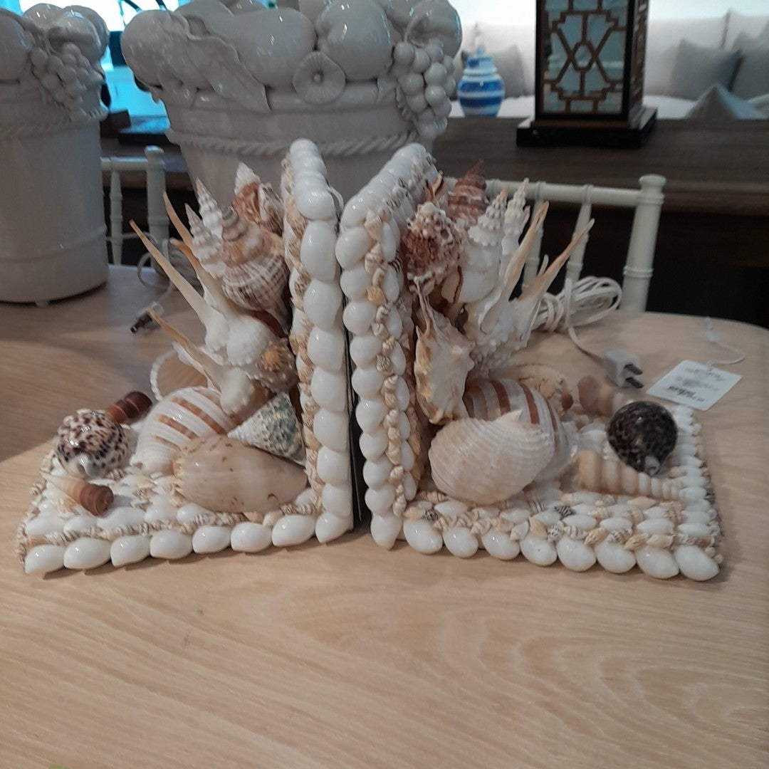 Shell Encrusted Bookends