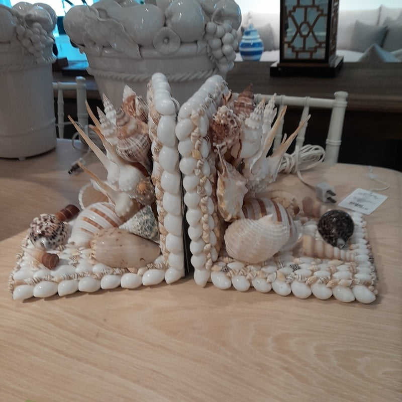 Shell Encrusted Bookends