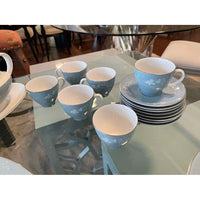 SET of 6 Reflection Espresso Cups w/ 8 Saucers by Royal Doulton - colletteconsignment.com