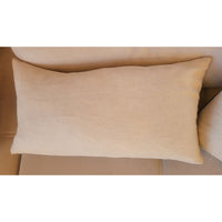 PAIR of Olive Green & Gold Lumbar Pillows