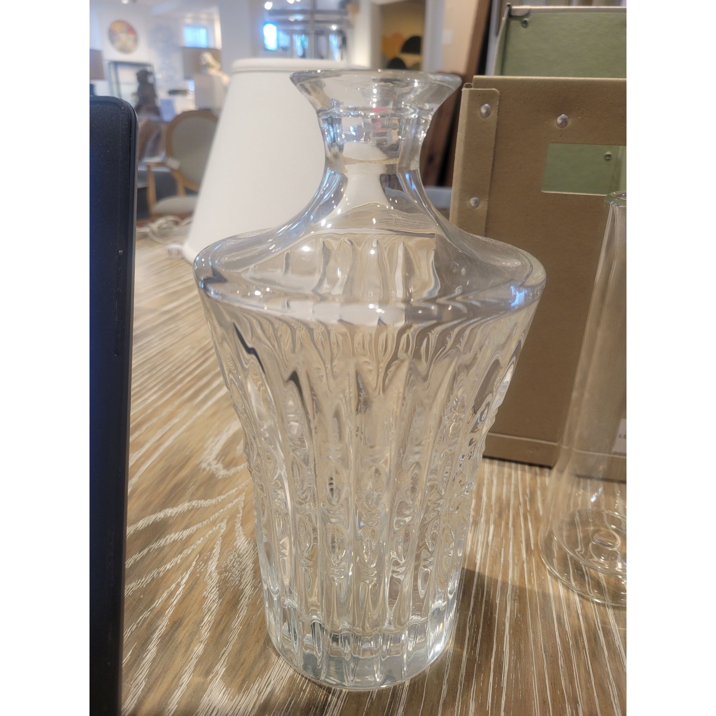 Clear Cut Crystal Decanter w/ Stopper