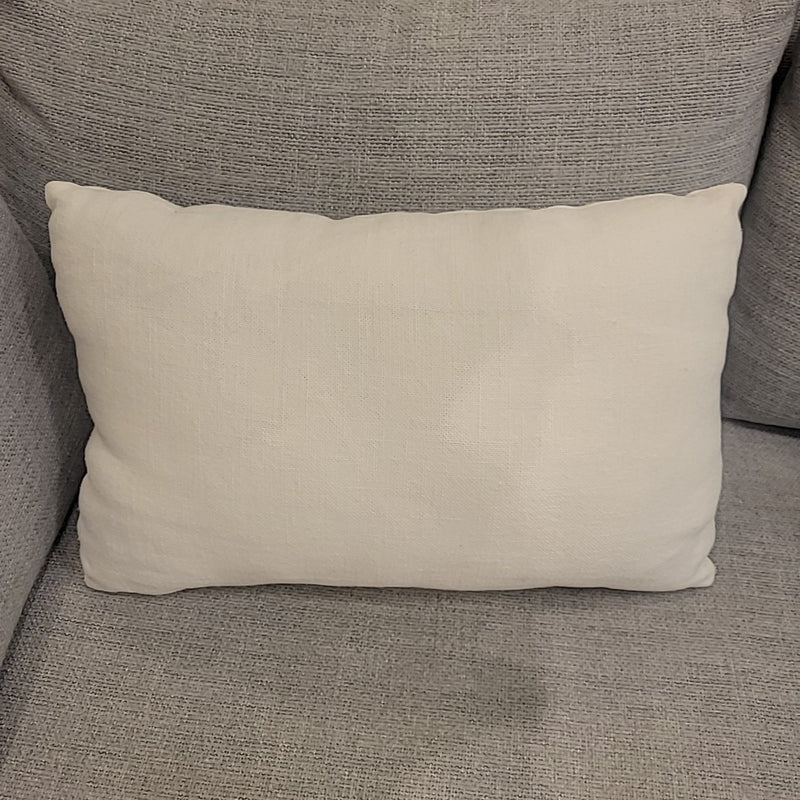 Off-White Linen Lumbar Pillow