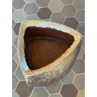 Ikebana Green Triangle Sculptural Vase