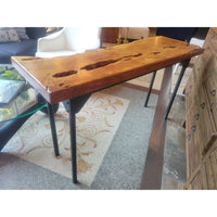 Live Edge Cherry Wood Console Table on Iron Legs