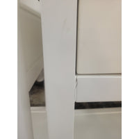 Newport White Lacquer Etagere w/ Brass Ring Drawer Pull by V&H - AS IS - colletteconsignment.com