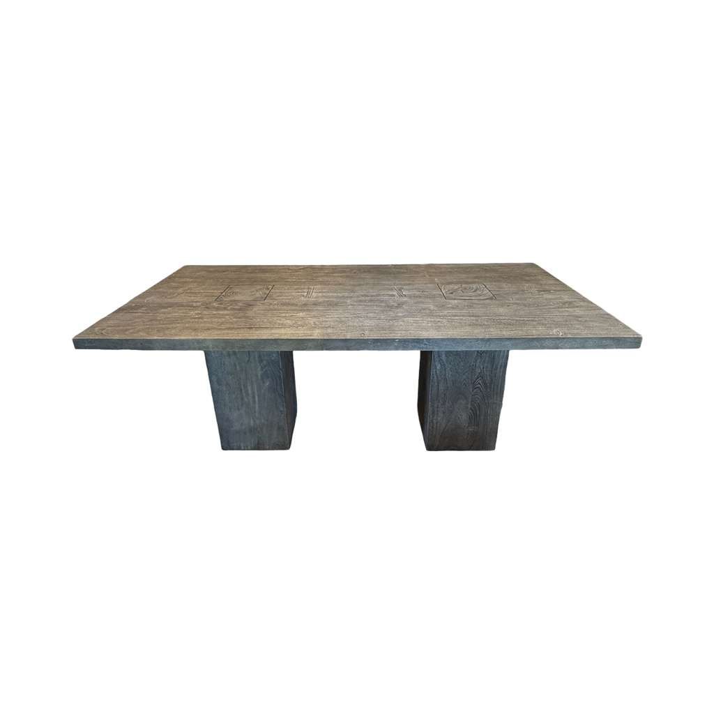 Arhaus Gray Wood Dining Table