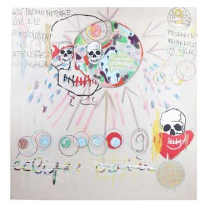 'Eclipse Craniere' Painting on Linen by Fabrice Dupre