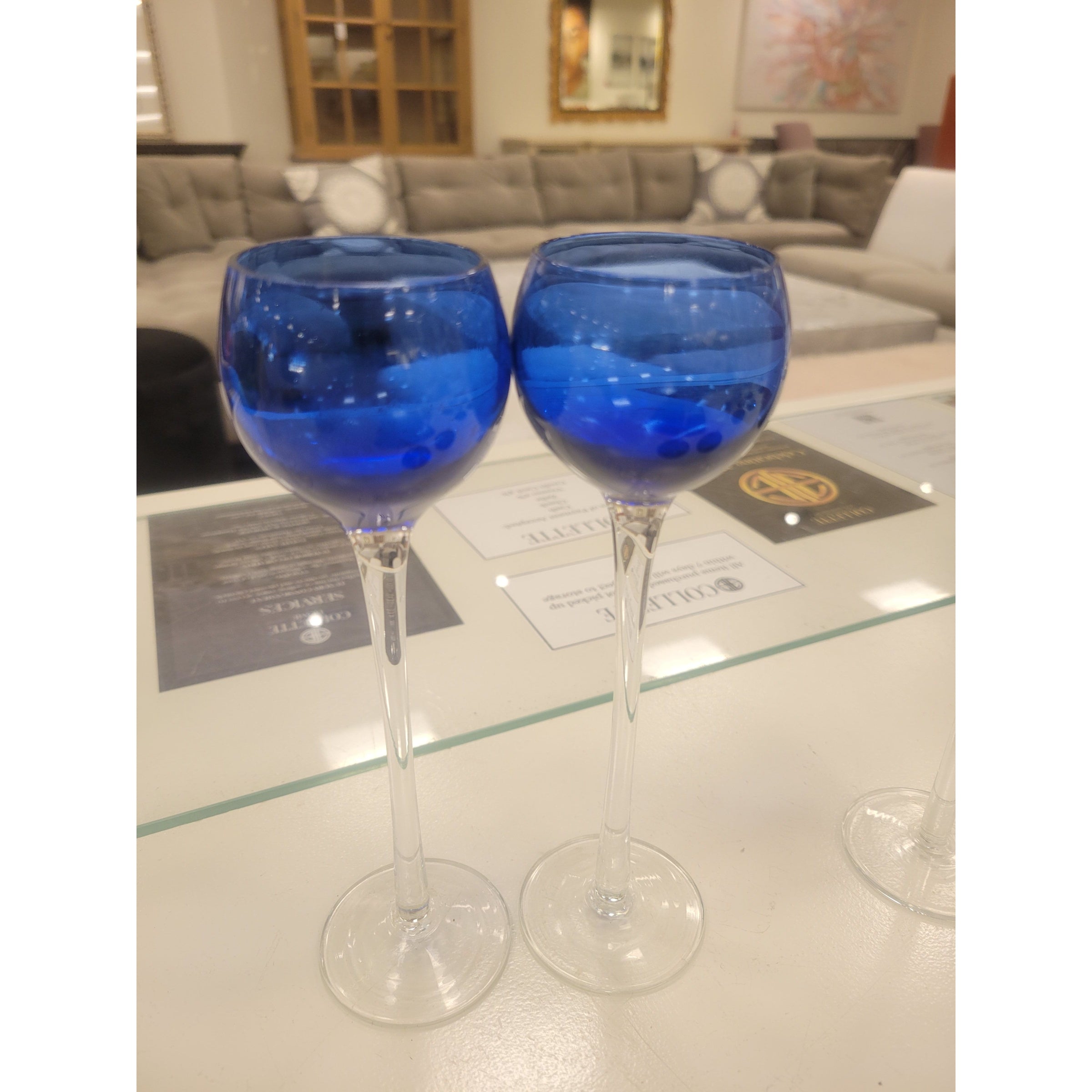Pair of Blue Cordial Glasses