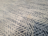 Custom 7-ft Navy Grasscloth Console Table w/ Lacquer Drawers (AS IS)