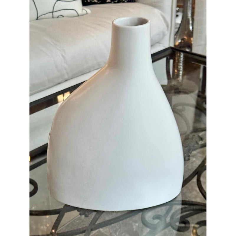 Jonathan Adler White Small Offset Vase