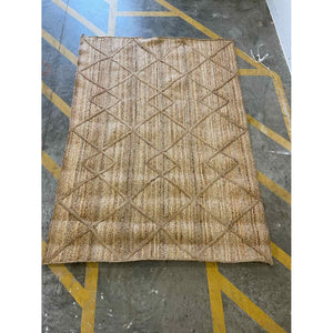 5' x 7' Raised Diamond Jute Rug #43