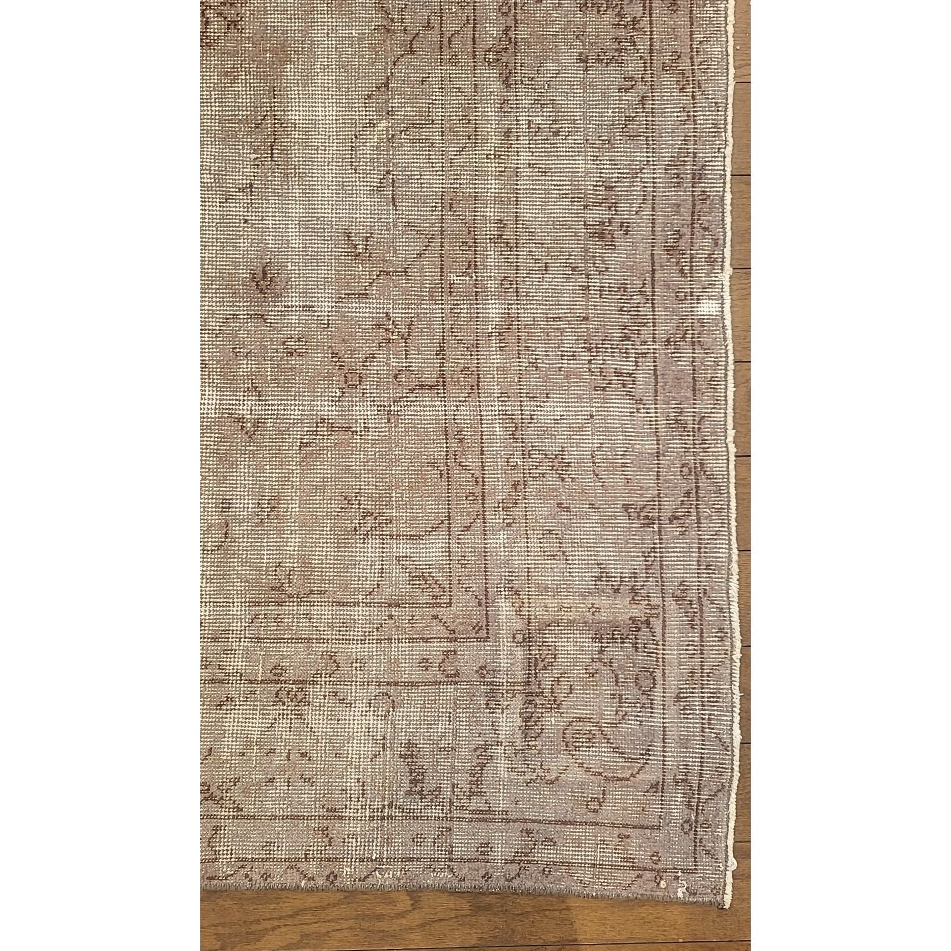 7x11 Handmade Indian Gray Over-Dye Silk & Wool Blend Country Carpet / Rug - colletteconsignment.com