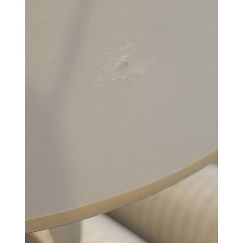 White Painted Carved Wood Floor Lamp w/Shade