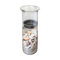 Tall Glass Hurricane w/ Sand & Shells