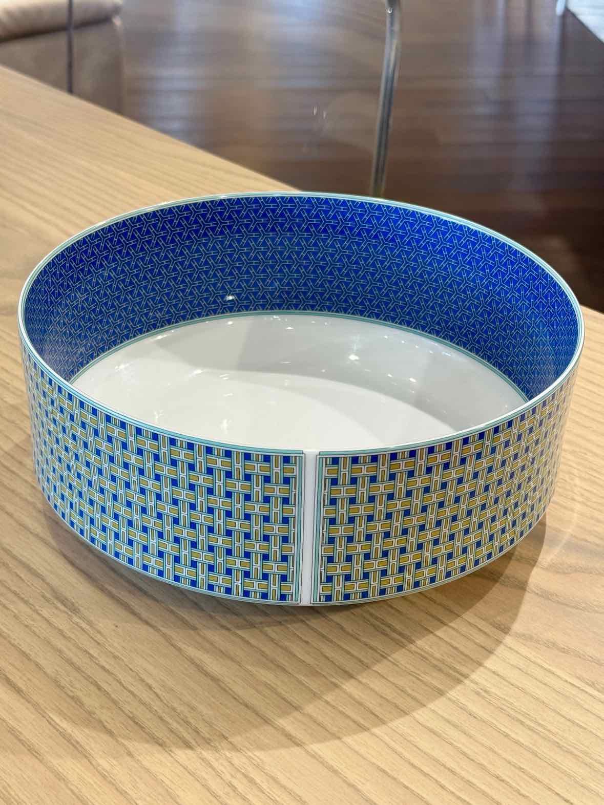 Hermes Tie Set Porcelain Salad Bowl