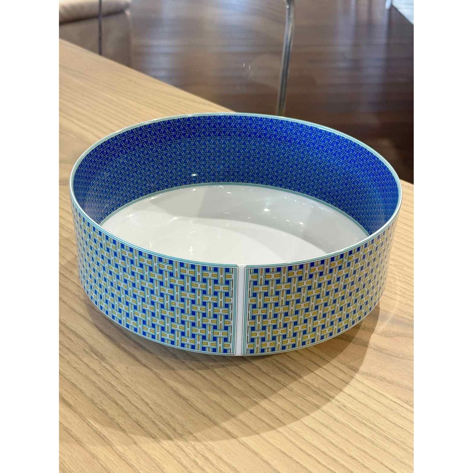 Hermes Tie Set Porcelain Salad Bowl