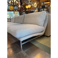 Custom Reupholstered Armless Gray Lissoni Sofa by Fritz Hansen
