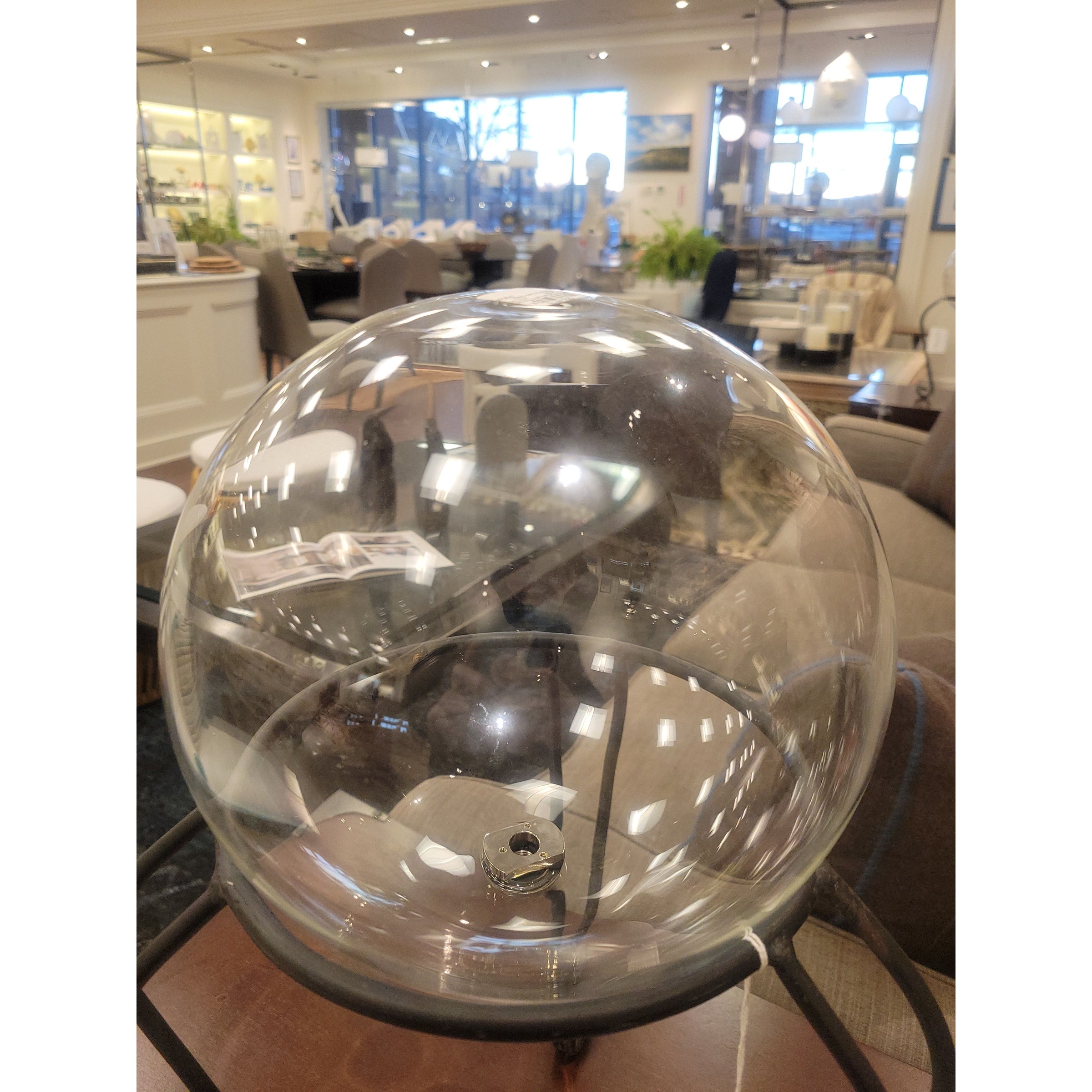 Replacement Glass Globe for Schwung Nickel Chandelier - colletteconsignment.com