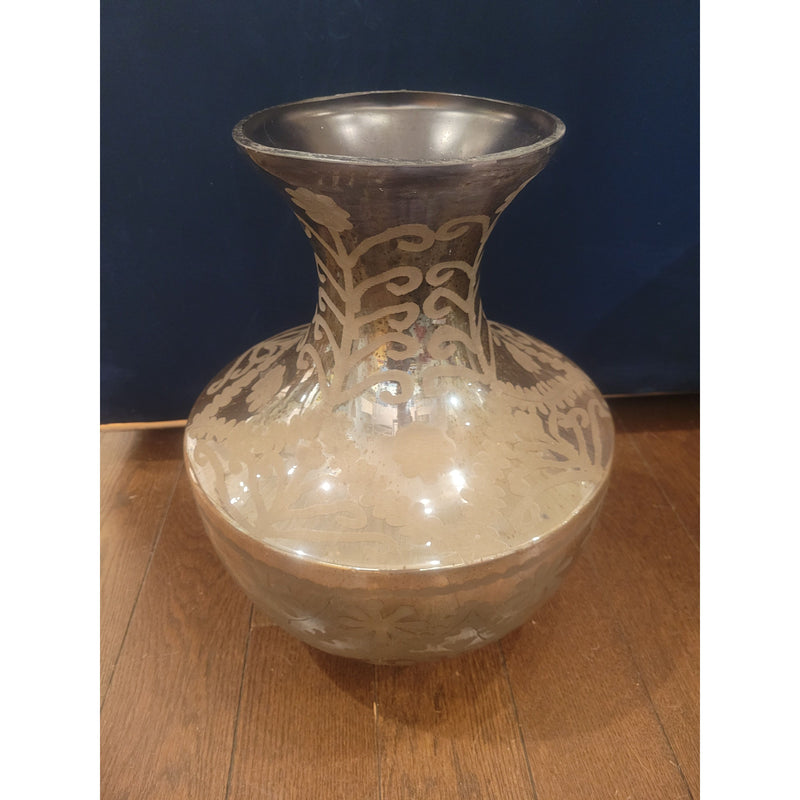 Vintage Etched Mercury Glass Vase