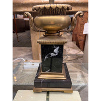 English Black Marble Table Lamp - colletteconsignment.com
