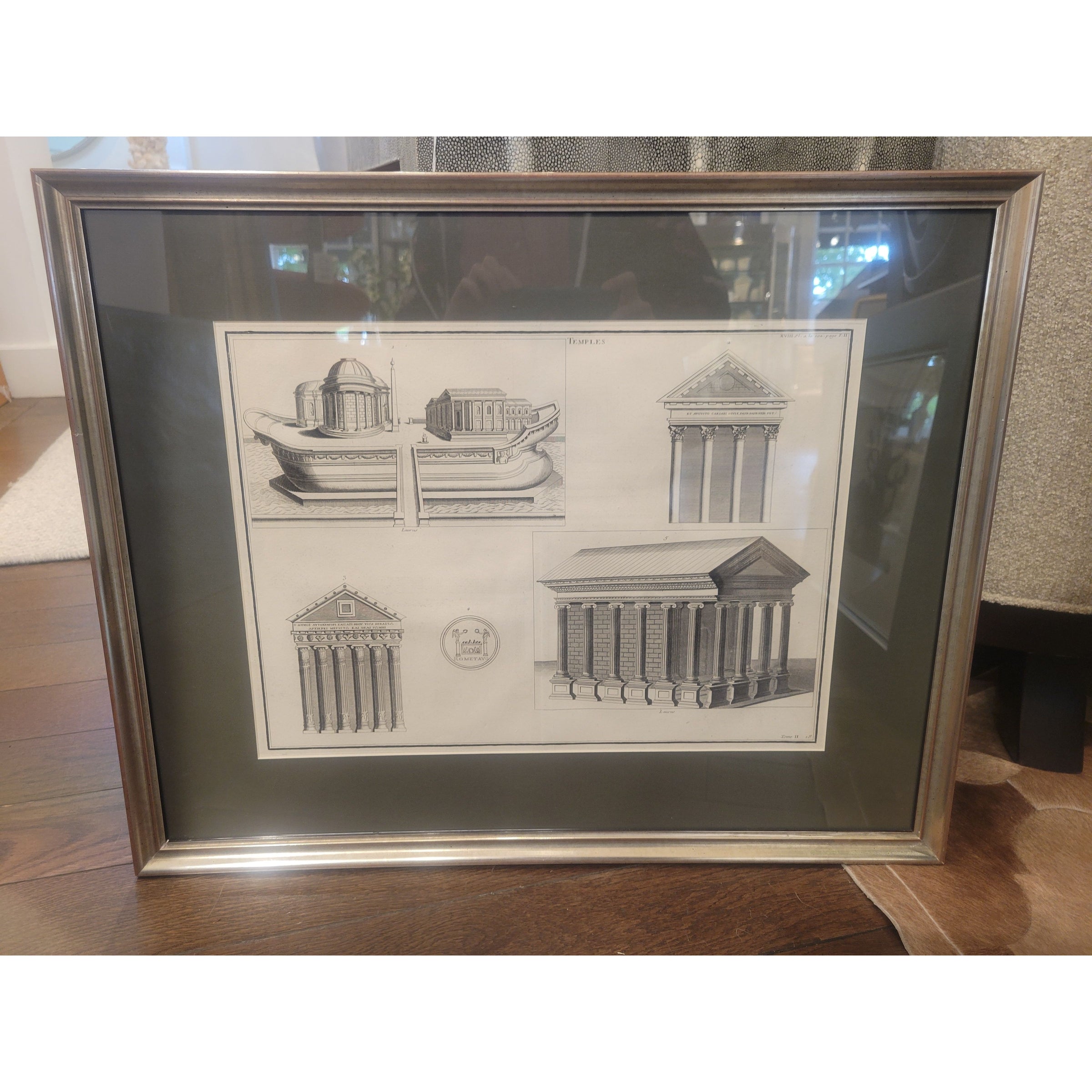 PAIR of French Temple Engravings by Bernard de Montfaucon (AS IS)