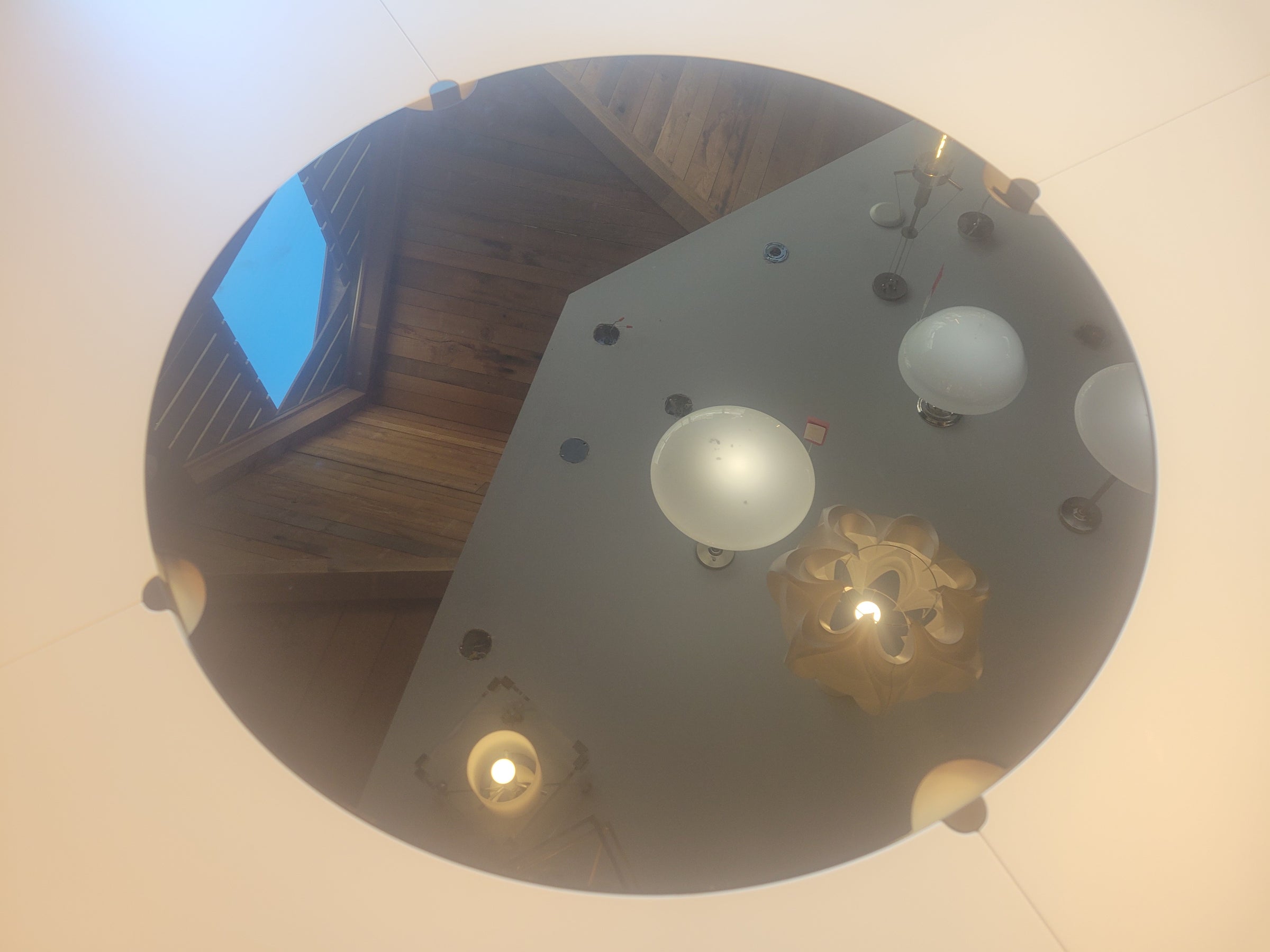 Leather Flare Dining Table w/ Crystal Glass Lazy Susan by Giorgetti (AS IS)