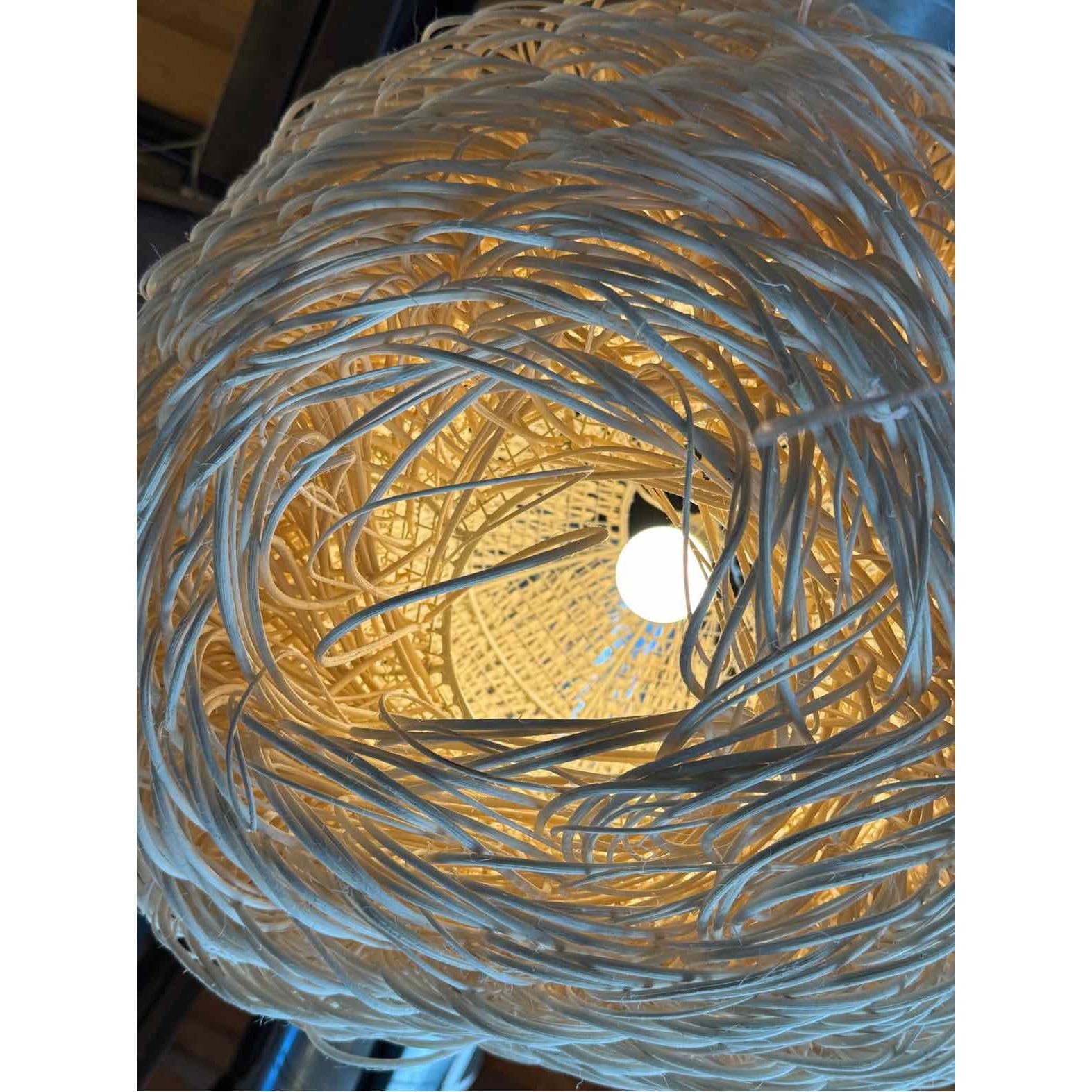 'Finley' Looped Rattan Pendant Light by Arteriors