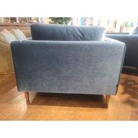 PAIR of Blue Velvet Luca Arm Chairs by Rove Concepts