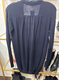 Women's Vince Size S Navy Hooks Sleave Cashmere Sweater