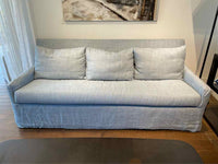 Light Blue Linen Queen Sleeper Sofa by Lee Industries