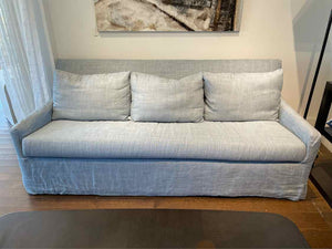 Light Blue Linen Queen Sleeper Sofa by Lee Industries