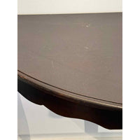 Dark Wood Demi-Lune Console, 47.5"Lx18"Dx33"H