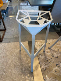 SET of 4 Pierced White Aluminum Bar Stools by Magis