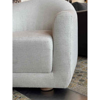 Newport Curved Back Lounge Chair in Cream Linen