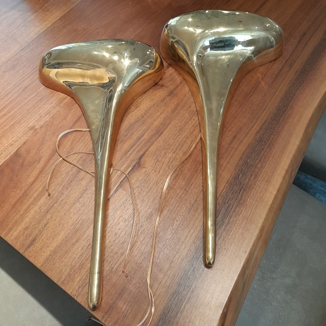 Pair of Sculptural Wall Sconces Designed by Giovanni Santoni for his Design Stud