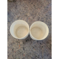 Pair of White Snowflake Votive Candle Holders