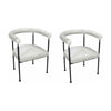 PAIR of Marbella Chairs in Hammered Chenille w/ Black Metal Legs