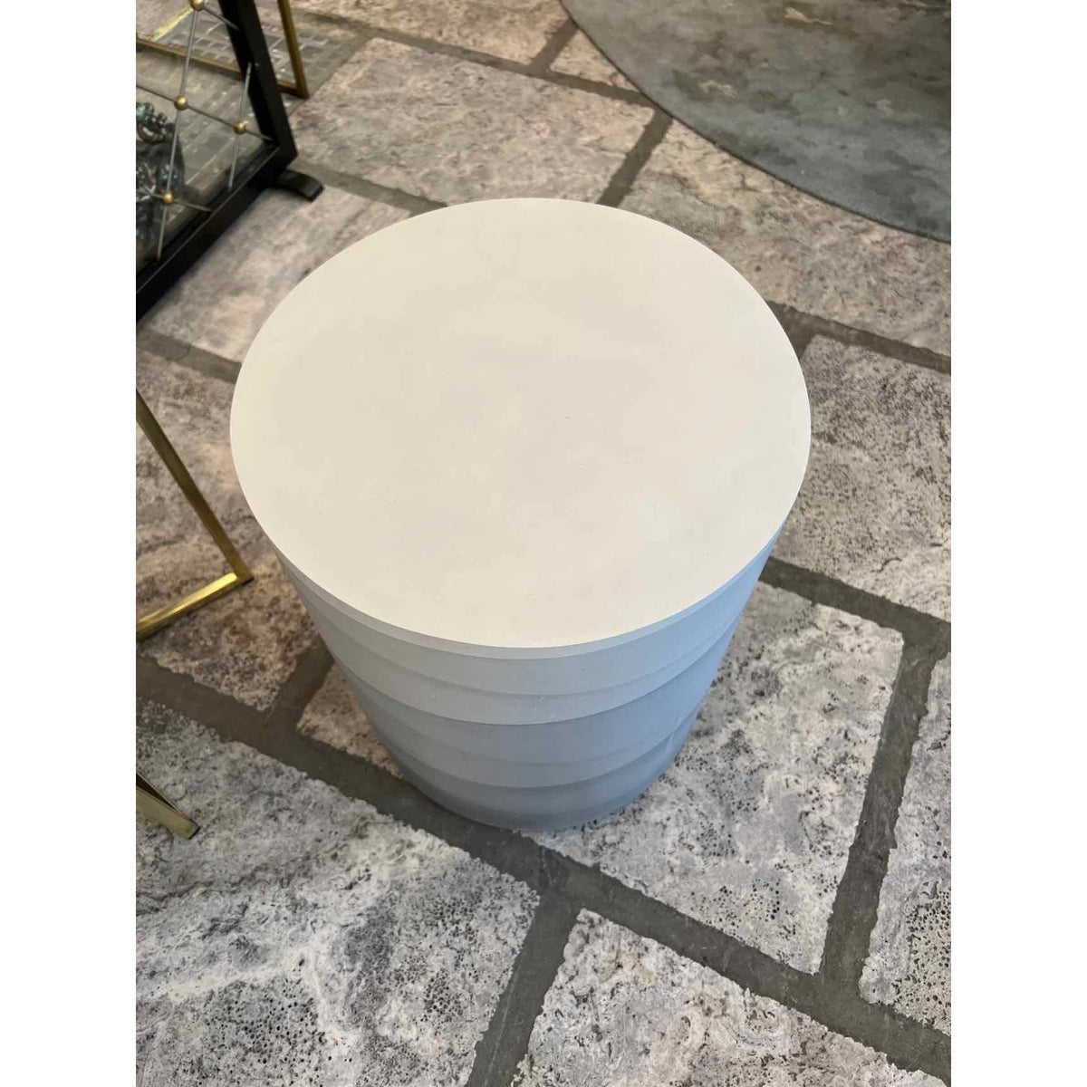 MM Arterial Small Cement Drum Side Table