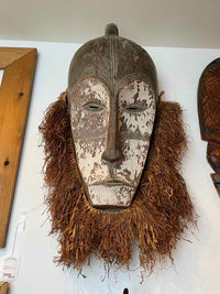 Bwami African Raffia Mask