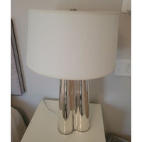 PAIR of Silver Mercury Wavy Table Lamps by Robert Abbey