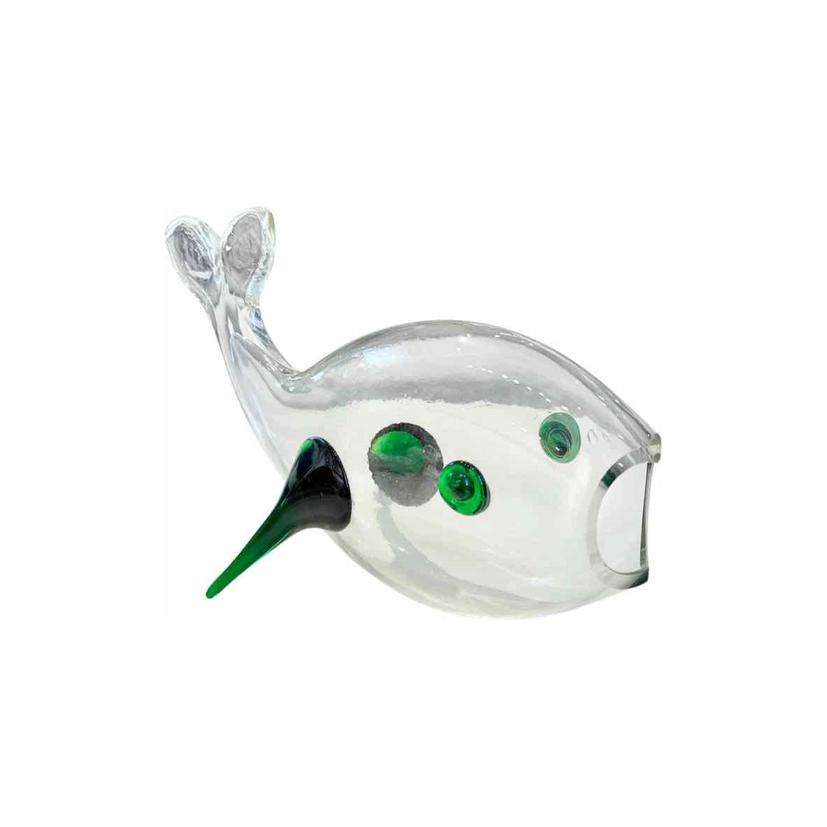 Blanco Glass Fish w/ Green Fins - AS IS