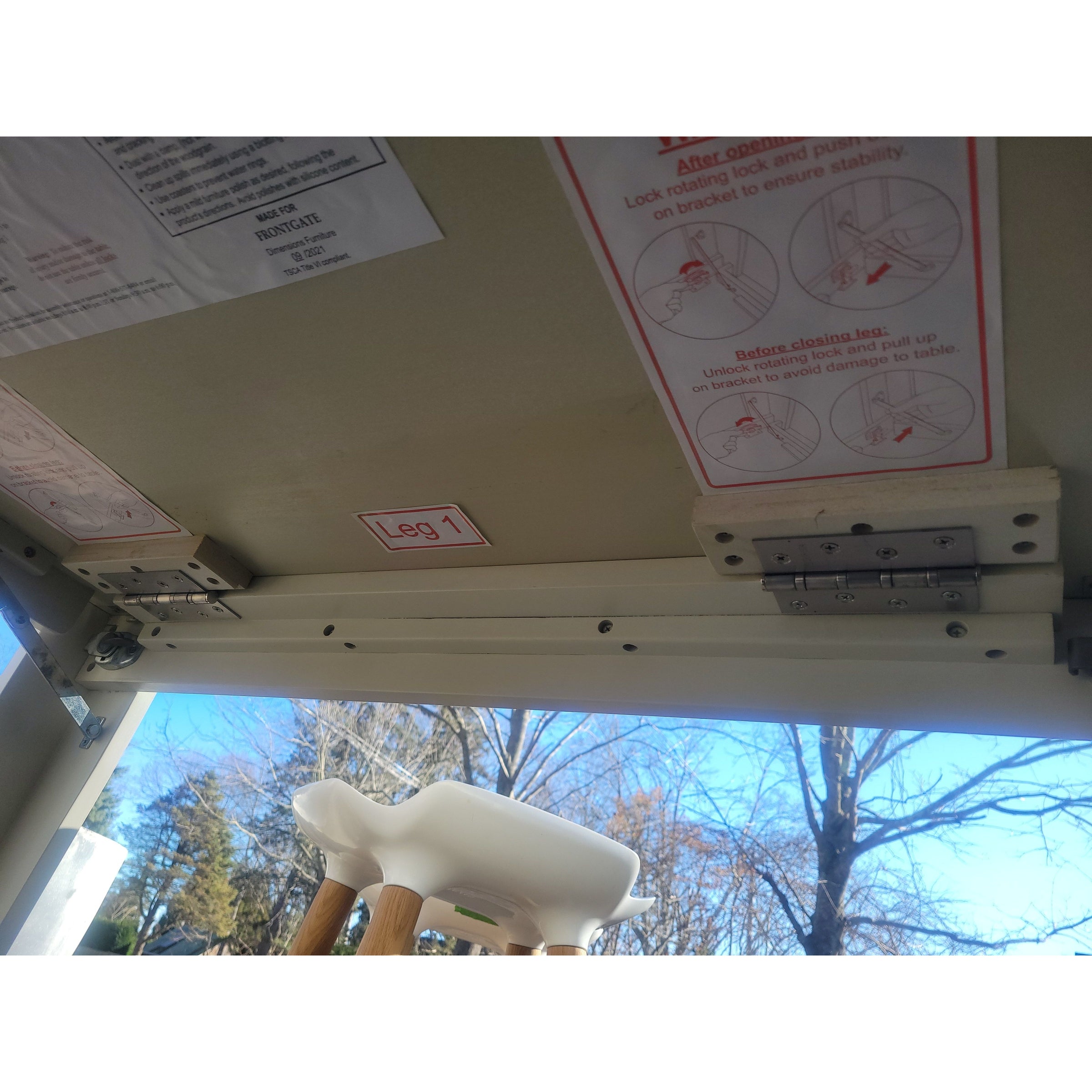 Square Blonde Wood Folding Card Table